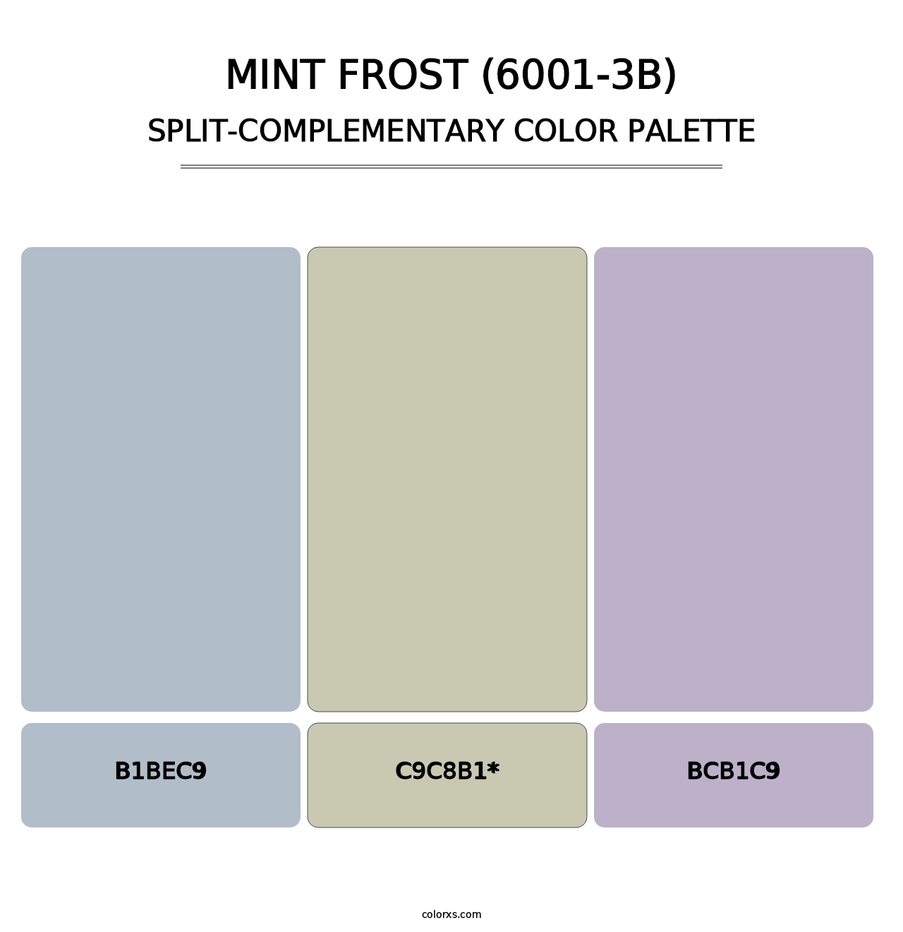 Mint Frost (6001-3B) - Split-Complementary Color Palette