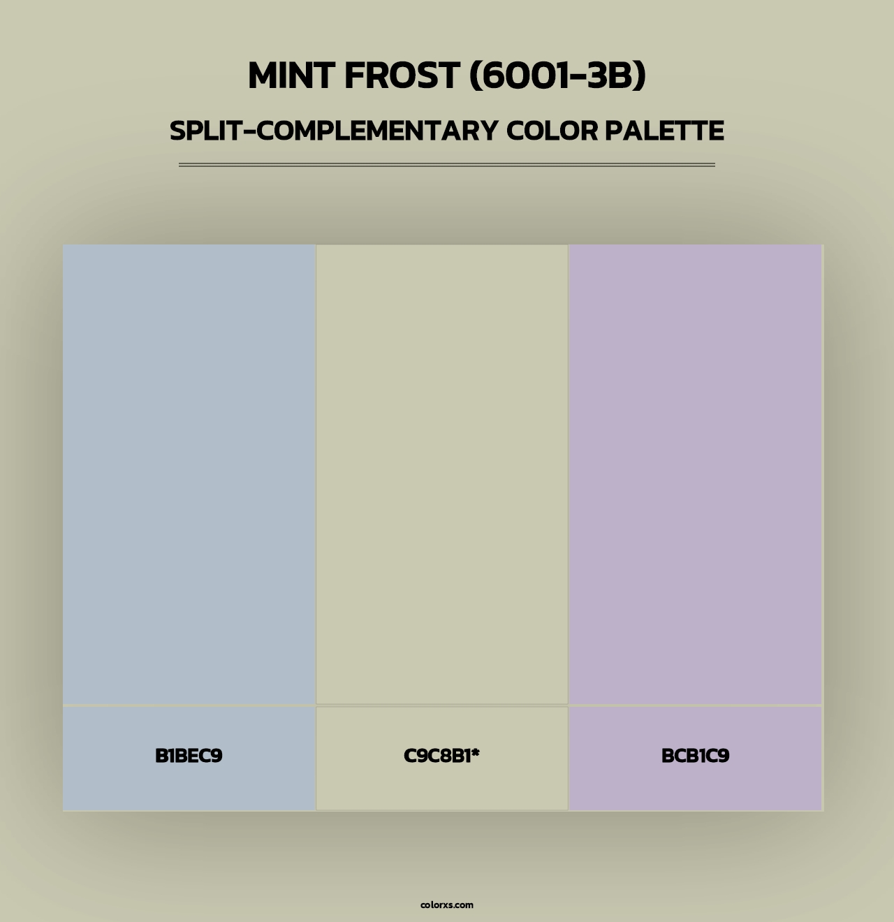 Mint Frost (6001-3B) - Split-Complementary Color Palette