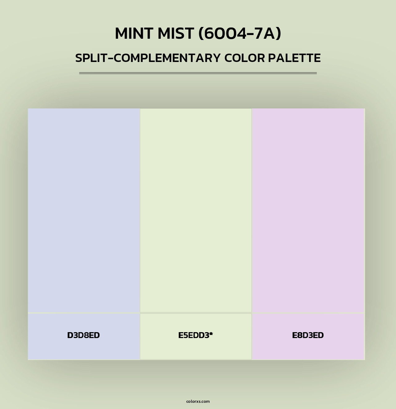 Mint Mist (6004-7A) - Split-Complementary Color Palette