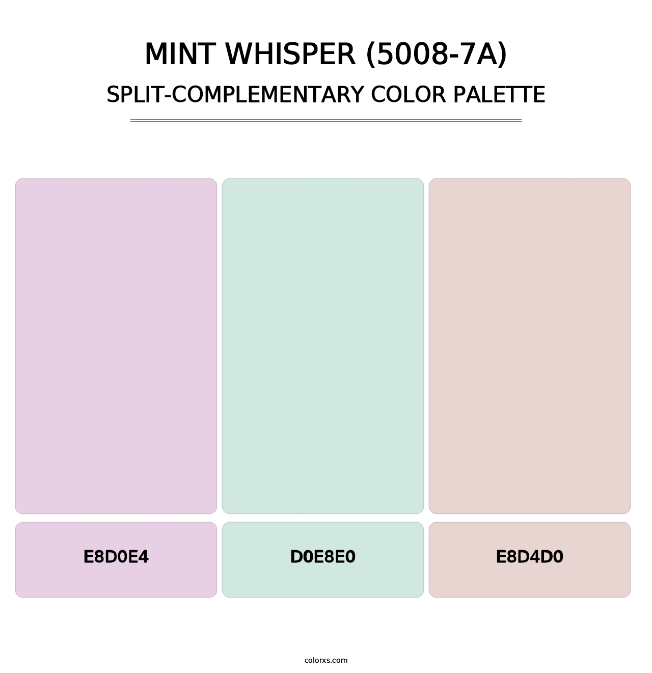 Mint Whisper (5008-7A) - Split-Complementary Color Palette