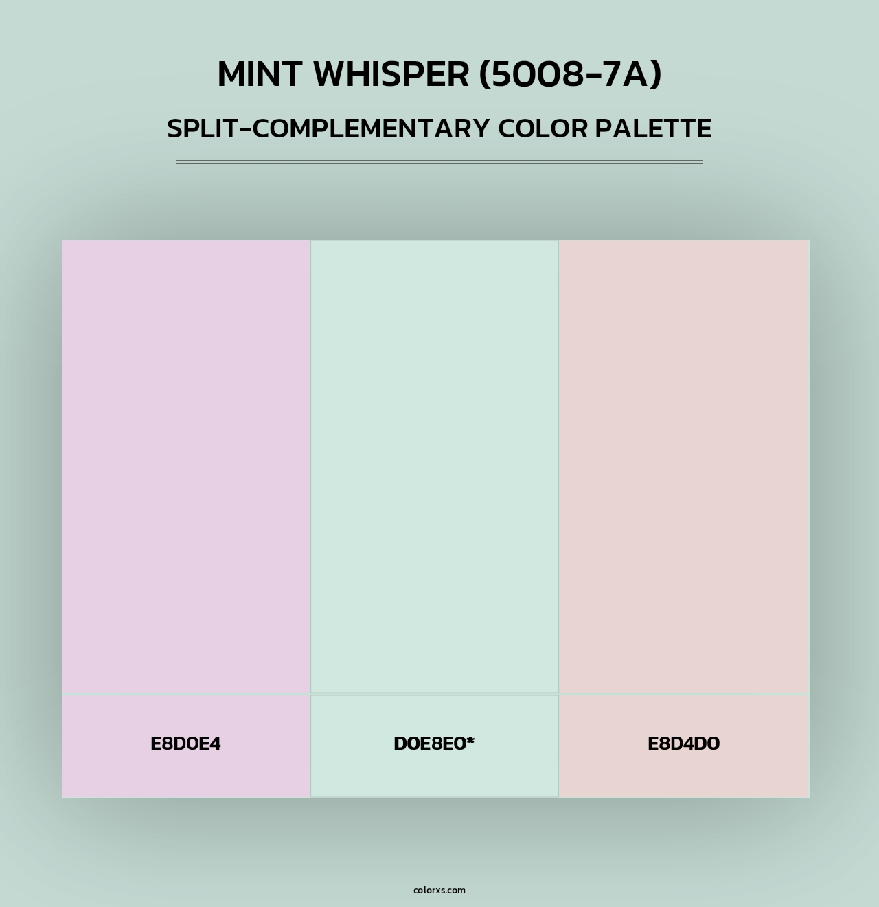 Mint Whisper (5008-7A) - Split-Complementary Color Palette