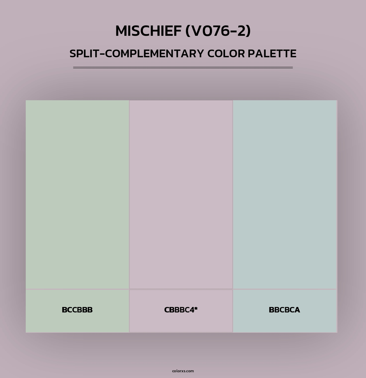 Mischief (V076-2) - Split-Complementary Color Palette