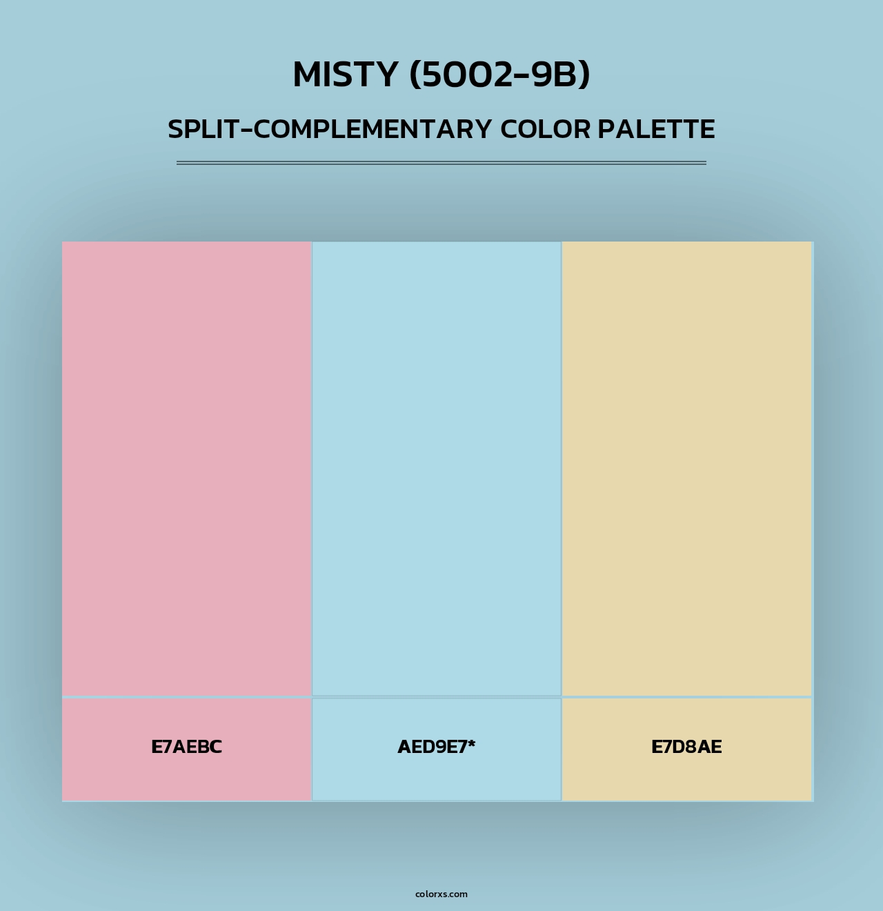 Misty (5002-9B) - Split-Complementary Color Palette