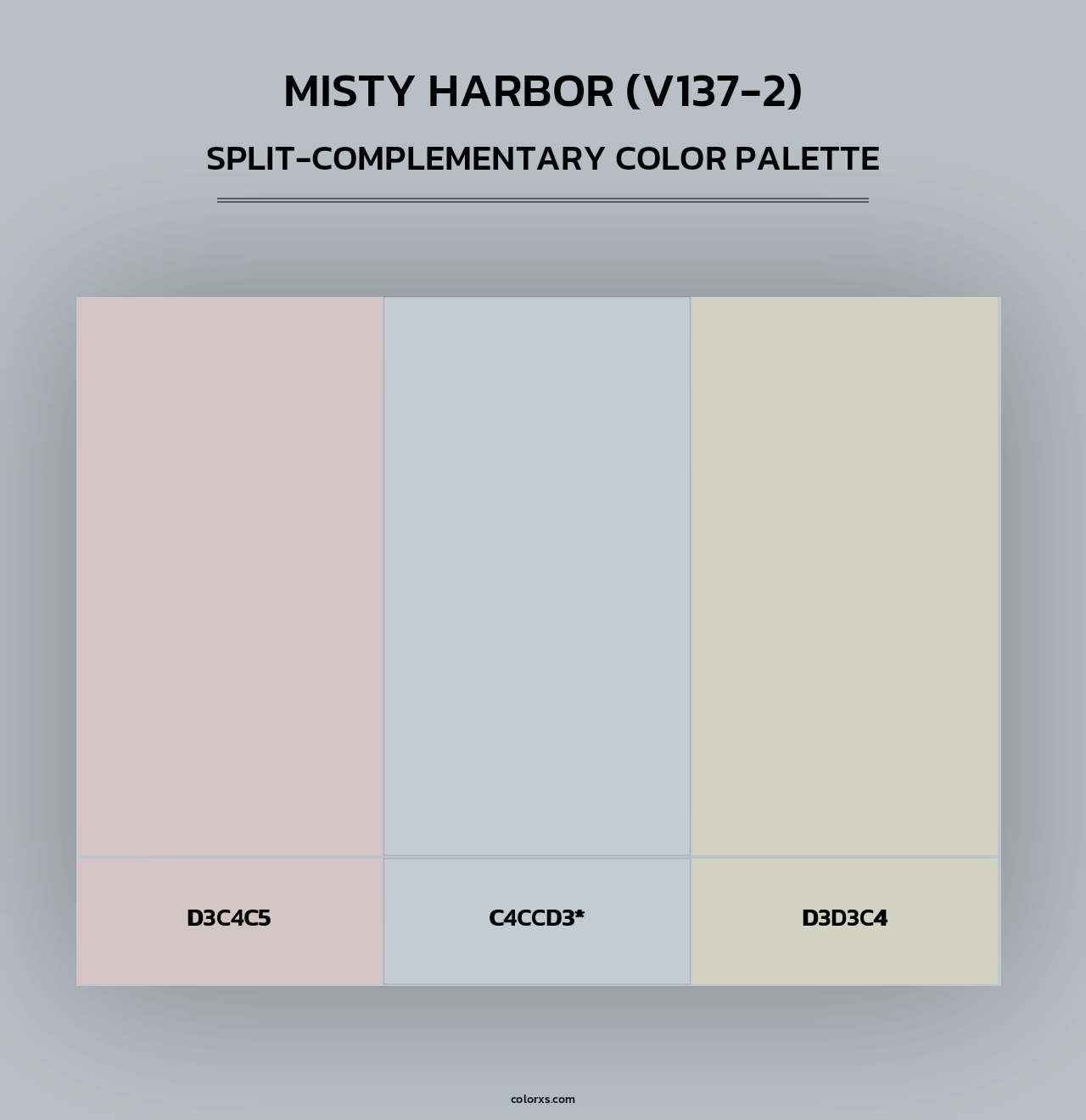 Misty Harbor (V137-2) - Split-Complementary Color Palette