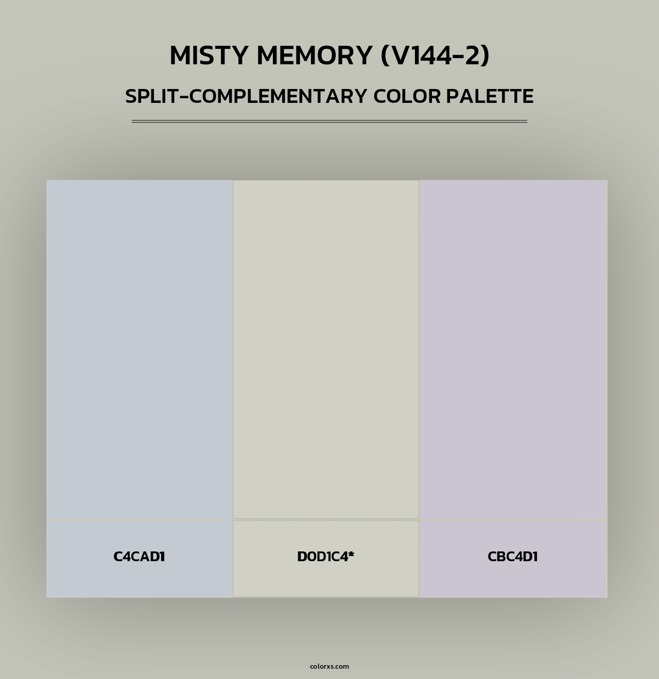 Misty Memory (V144-2) - Split-Complementary Color Palette