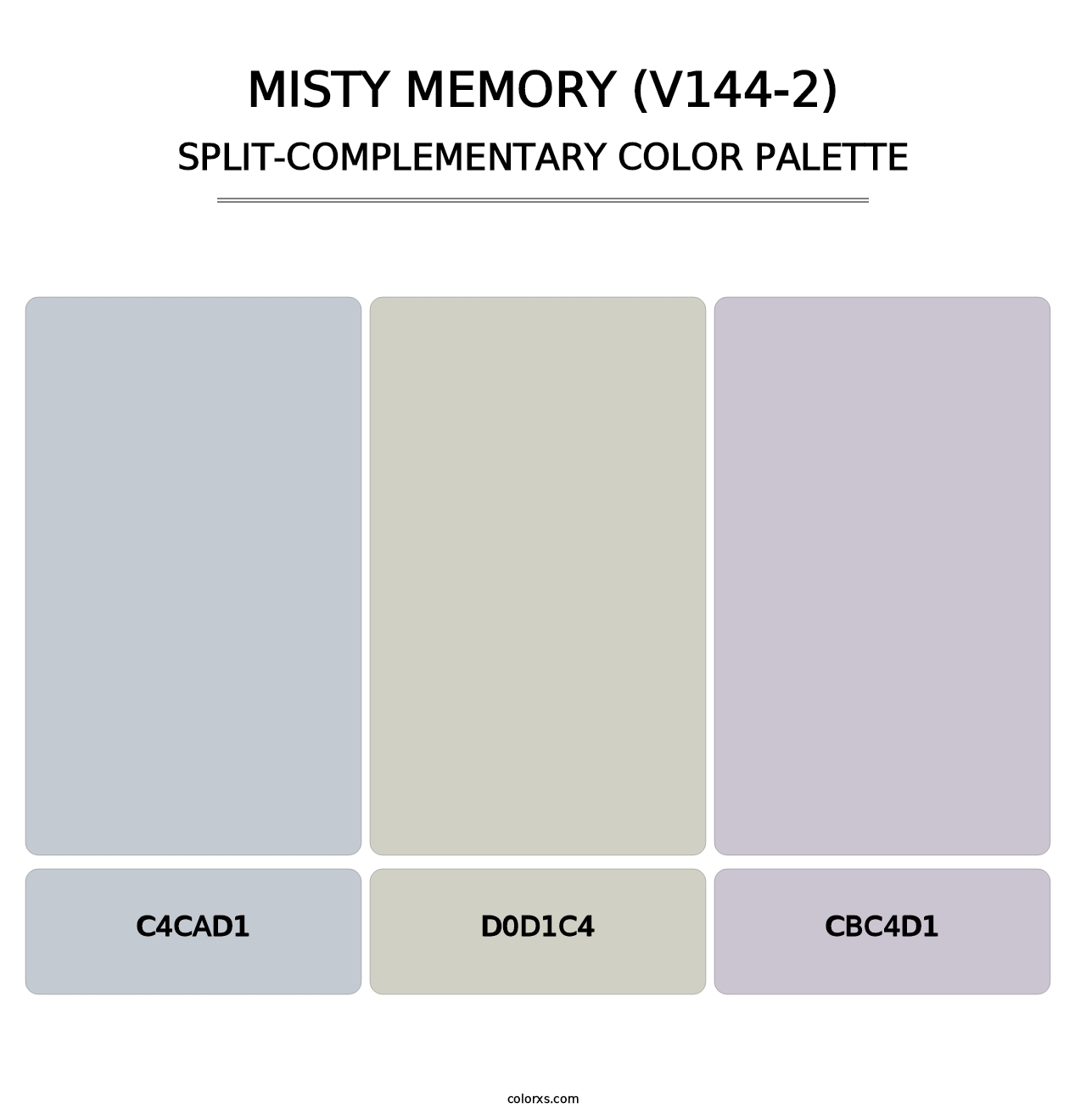 Misty Memory (V144-2) - Split-Complementary Color Palette