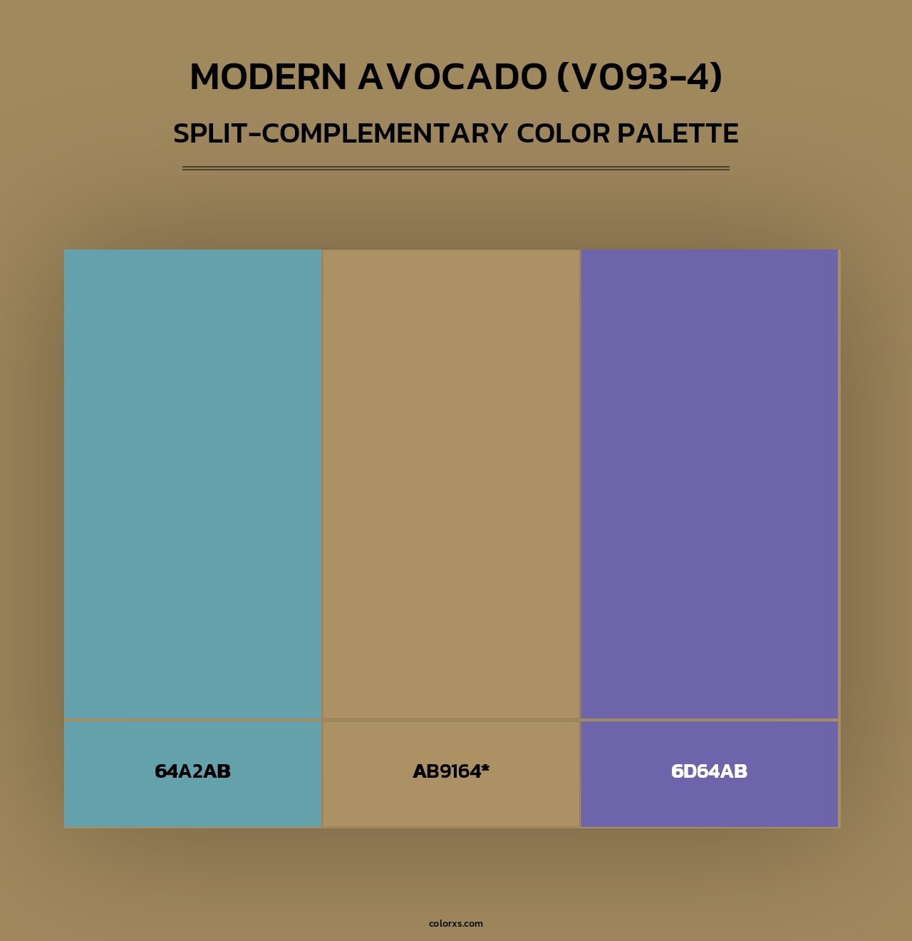 Modern Avocado (V093-4) - Split-Complementary Color Palette