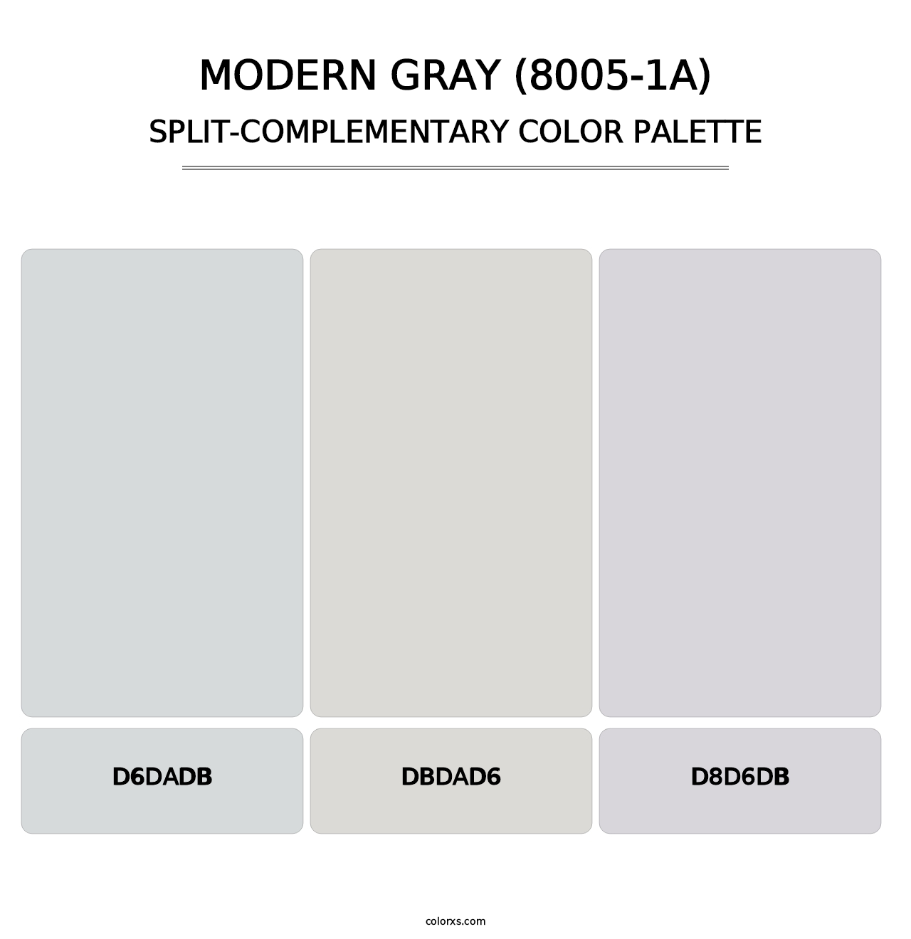 Modern Gray (8005-1A) - Split-Complementary Color Palette