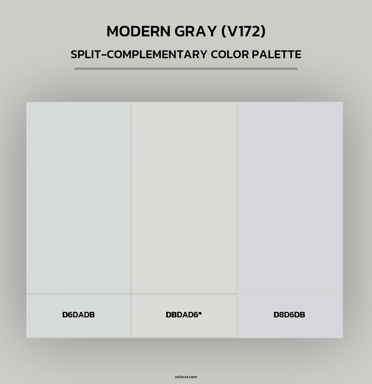 Modern Gray (V172) - Split-Complementary Color Palette
