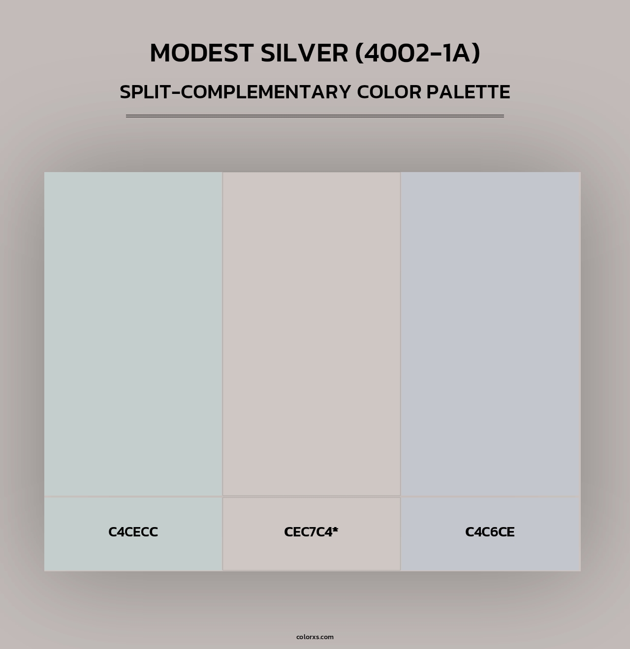 Modest Silver (4002-1A) - Split-Complementary Color Palette