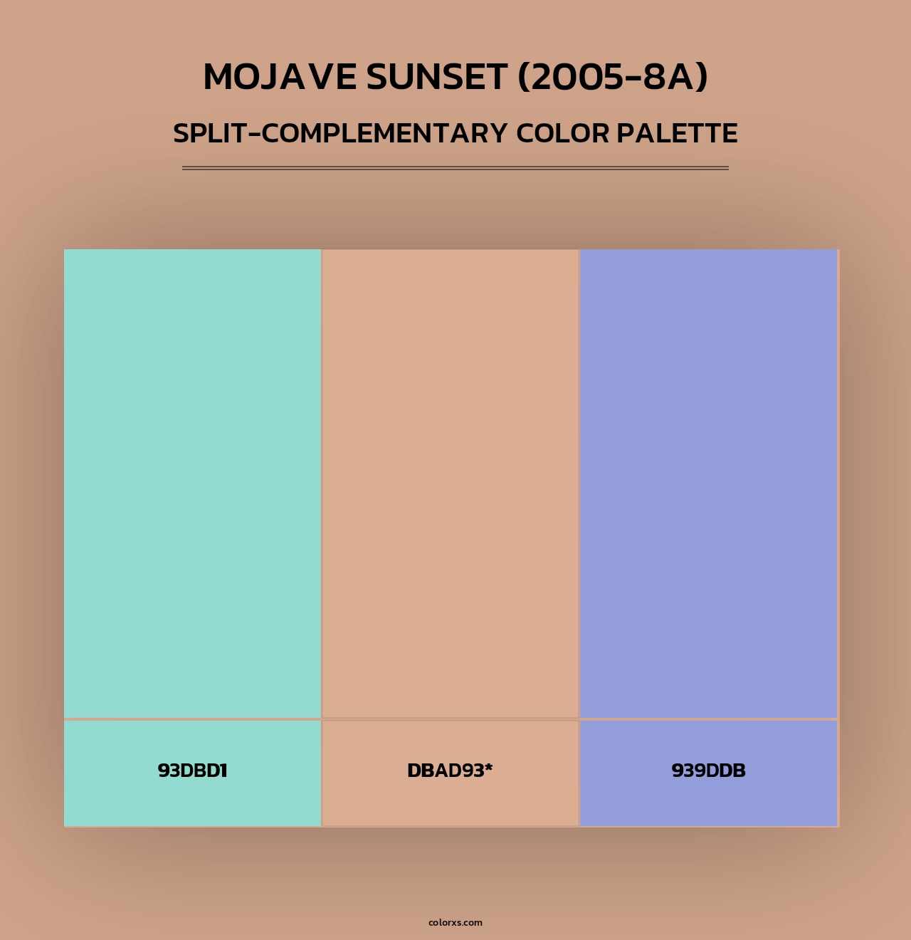 Mojave Sunset (2005-8A) - Split-Complementary Color Palette