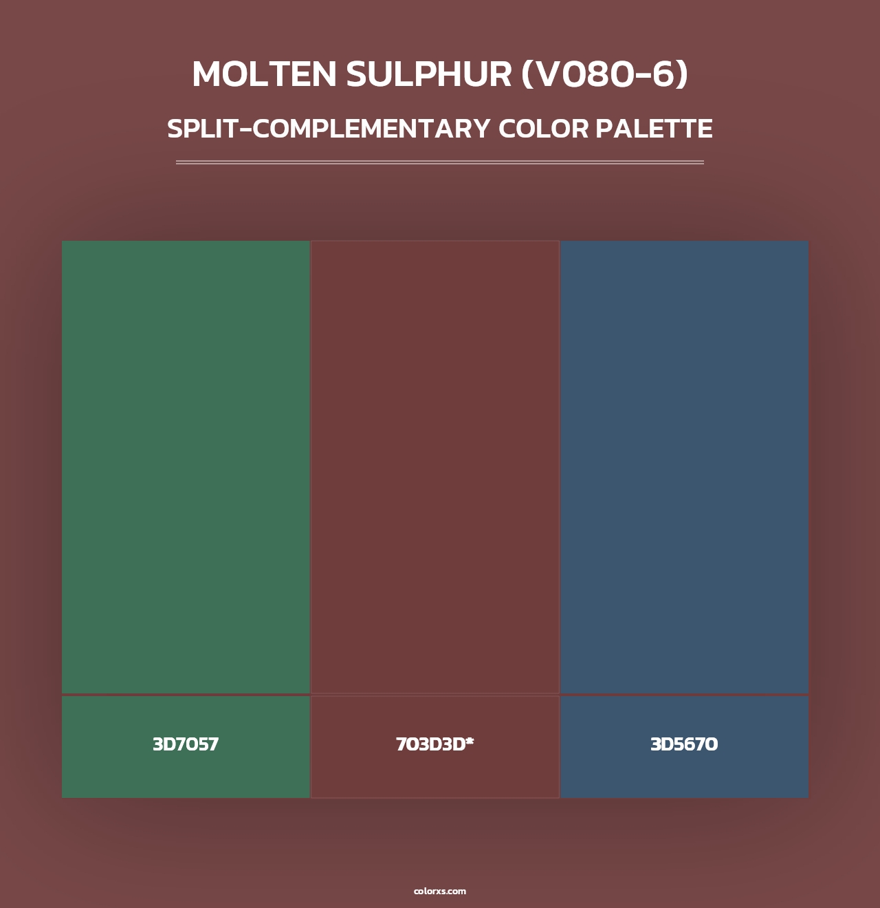 Molten Sulphur (V080-6) - Split-Complementary Color Palette