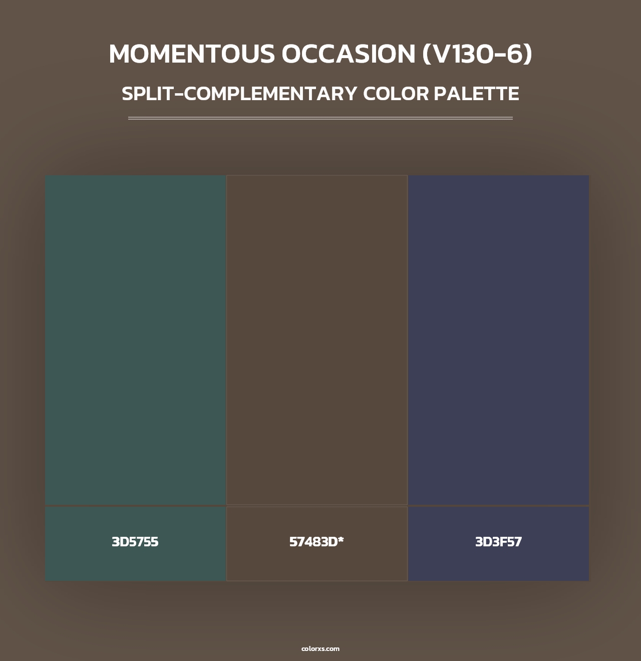 Momentous Occasion (V130-6) - Split-Complementary Color Palette
