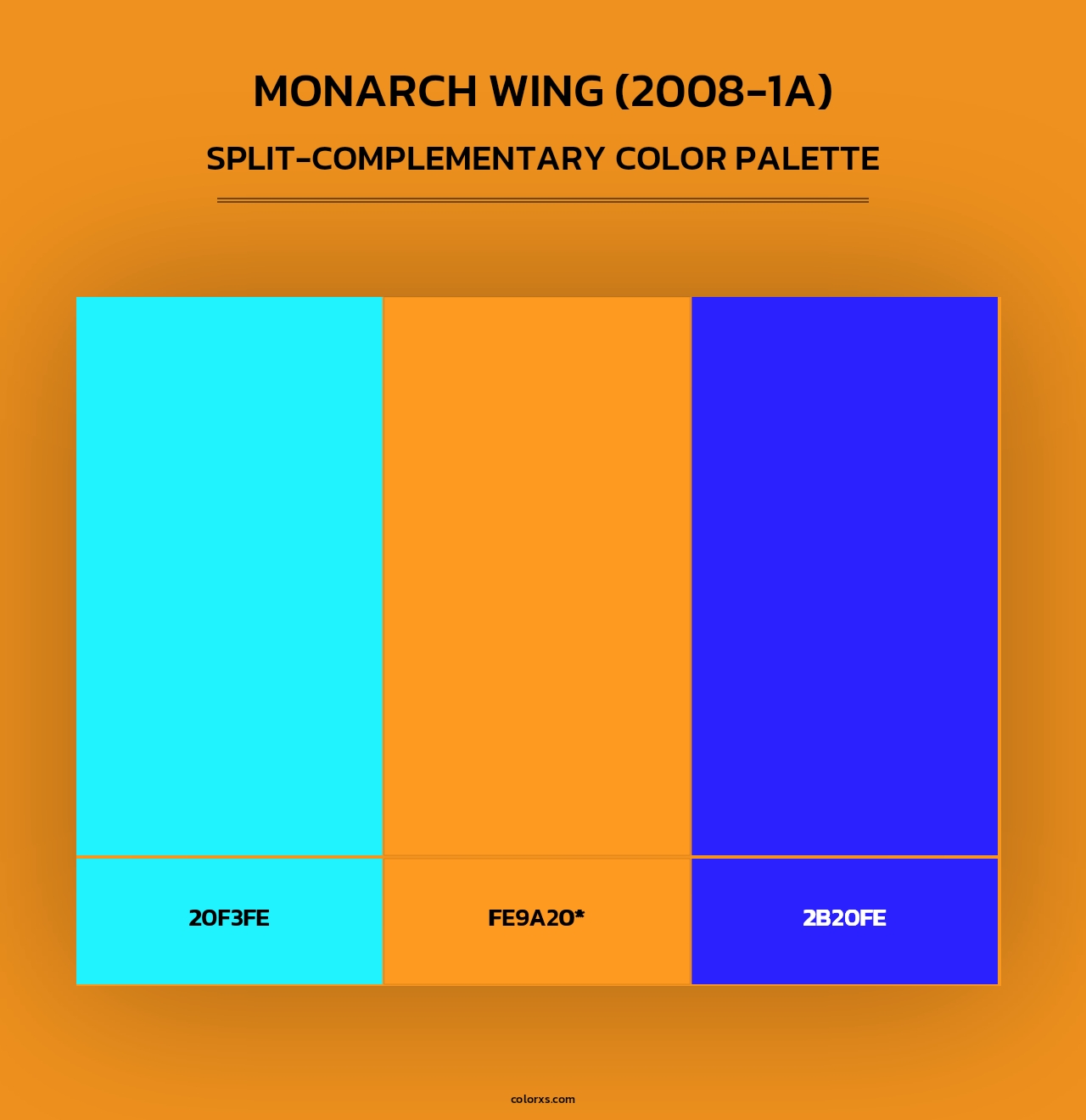 Monarch Wing (2008-1A) - Split-Complementary Color Palette