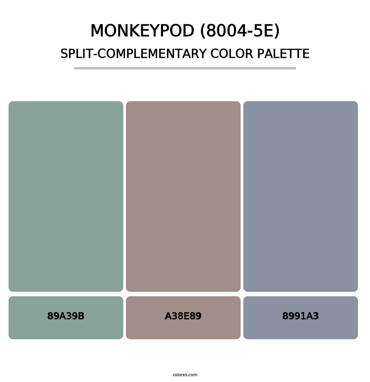 Monkeypod (8004-5E) - Split-Complementary Color Palette