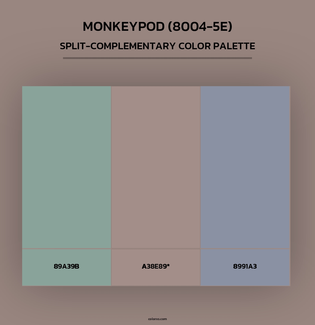 Monkeypod (8004-5E) - Split-Complementary Color Palette