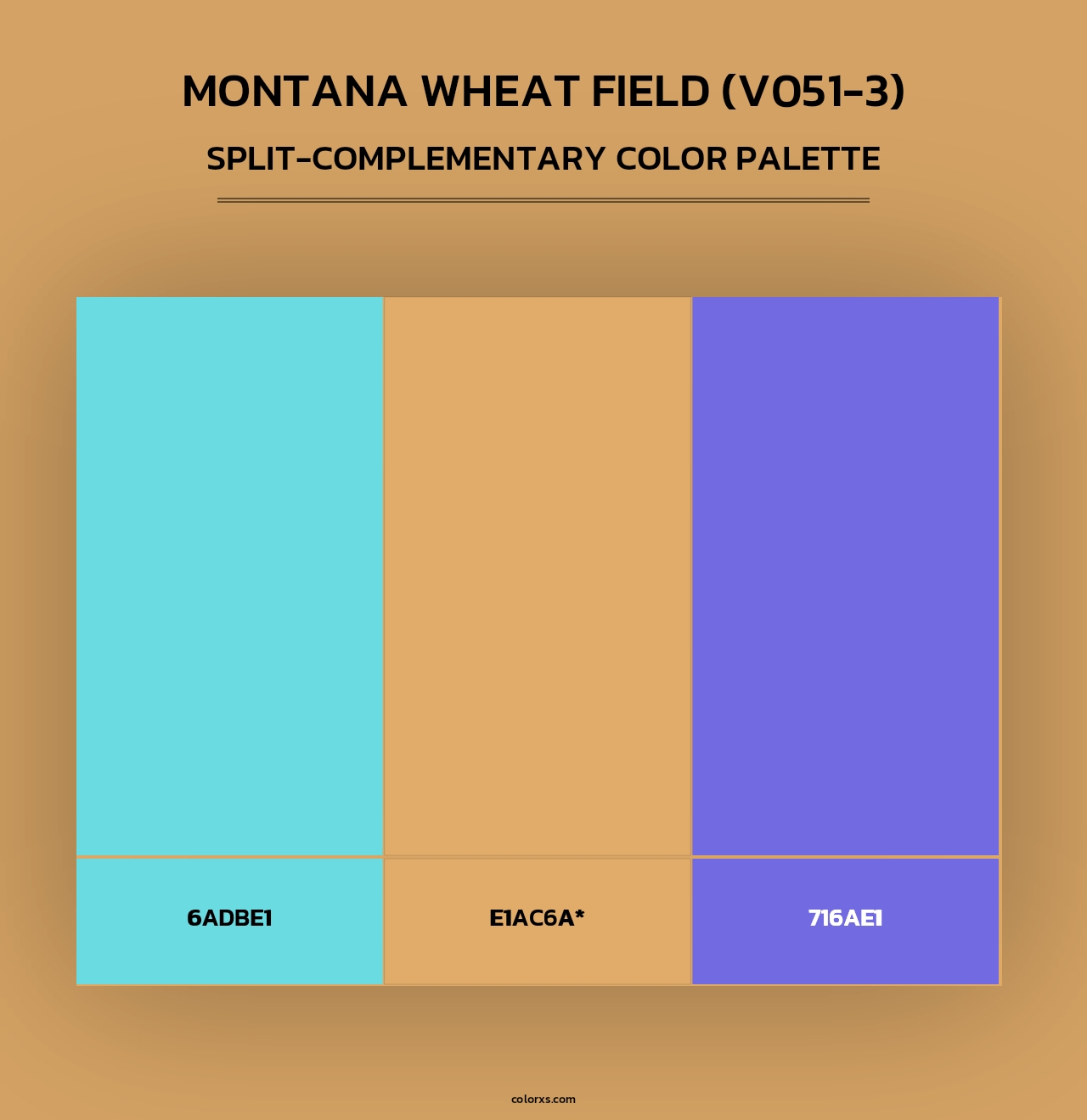 Montana Wheat Field (V051-3) - Split-Complementary Color Palette