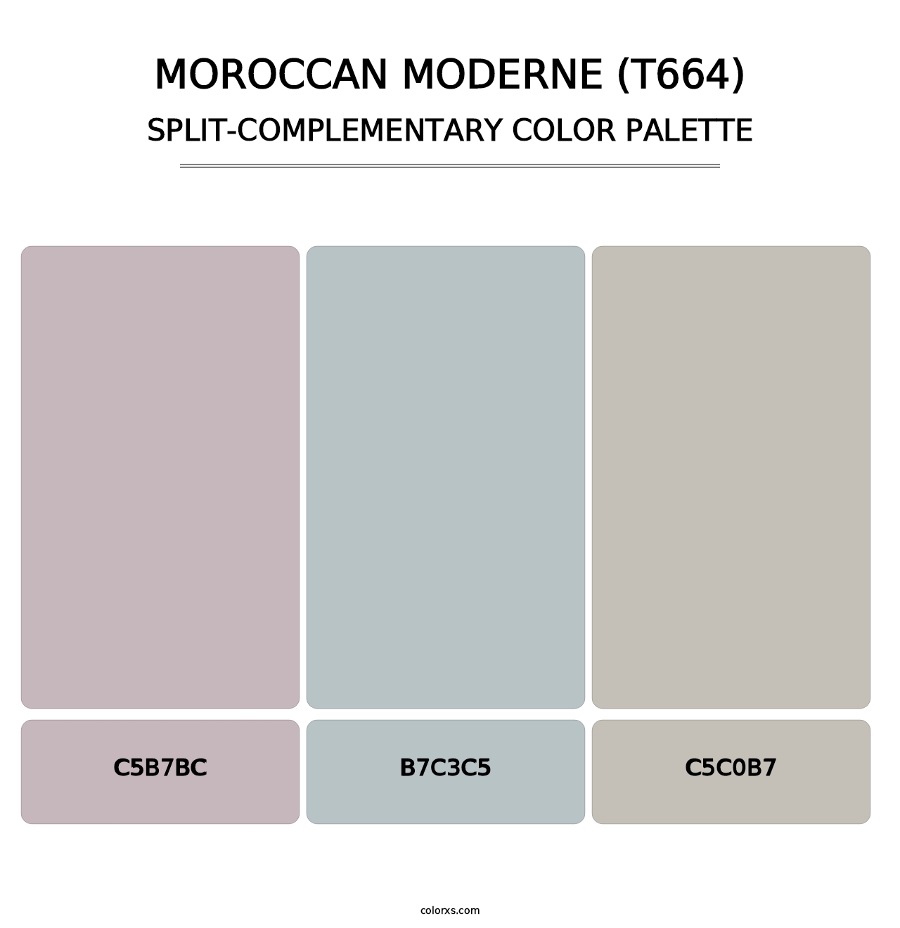 Moroccan Moderne (T664) - Split-Complementary Color Palette