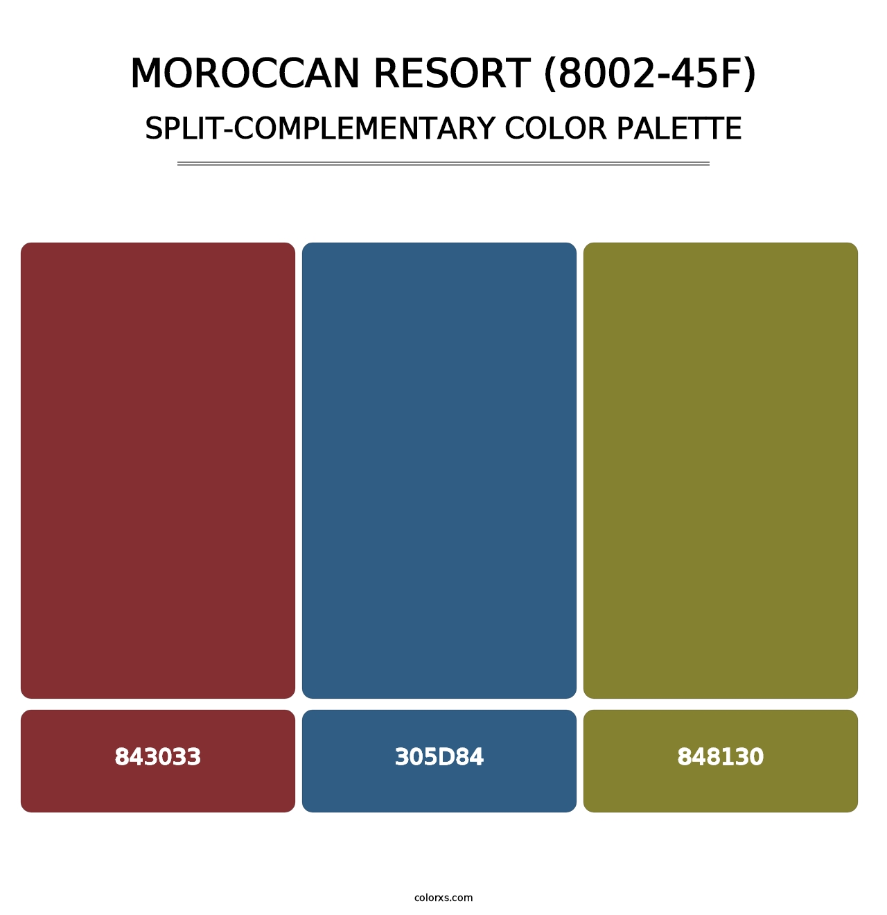 Moroccan Resort (8002-45F) - Split-Complementary Color Palette
