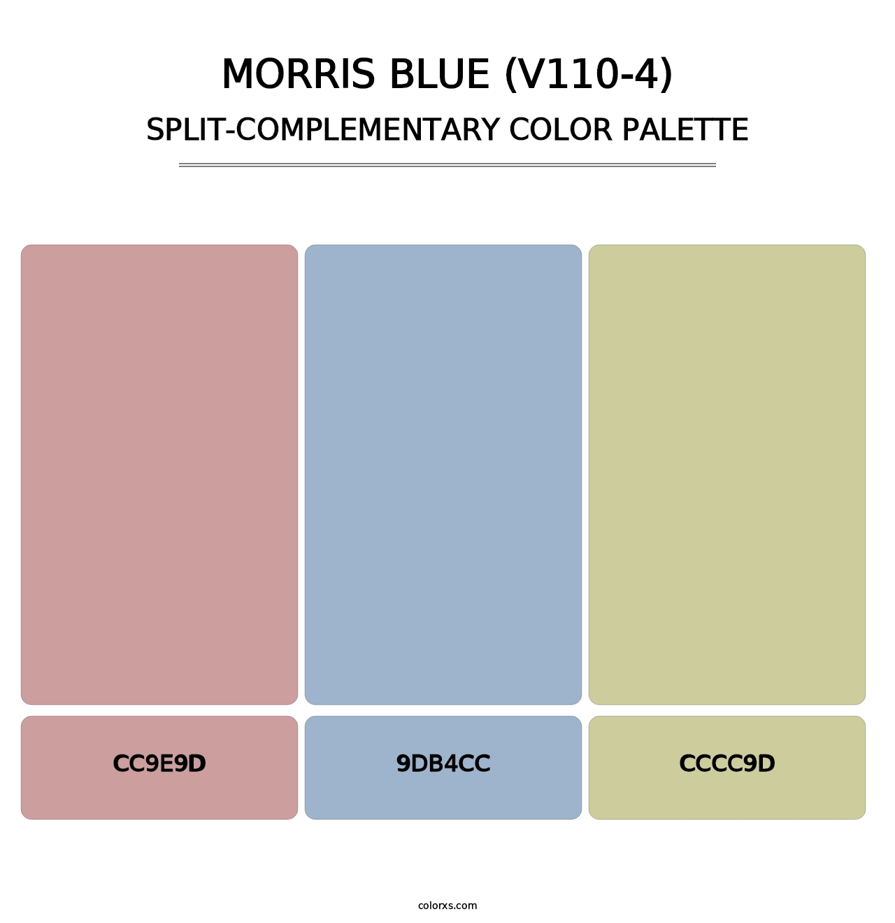 Morris Blue (V110-4) - Split-Complementary Color Palette