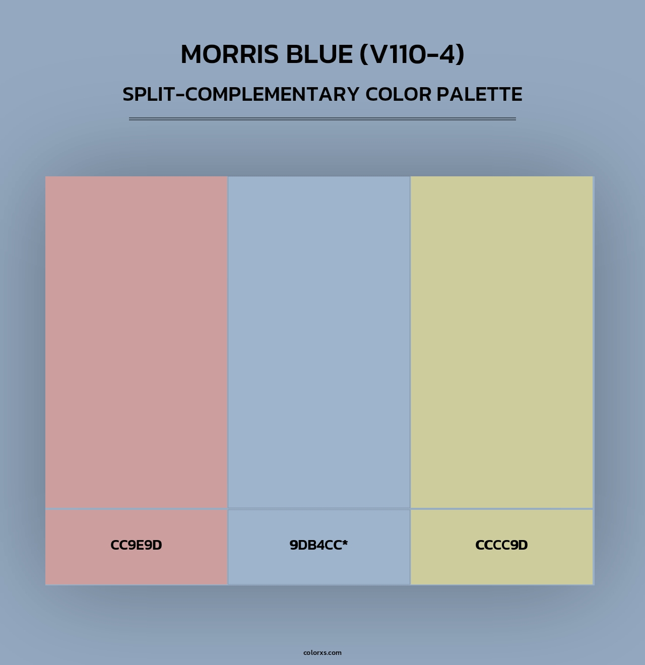 Morris Blue (V110-4) - Split-Complementary Color Palette