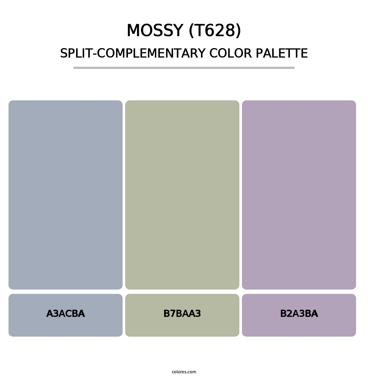 Mossy (T628) - Split-Complementary Color Palette