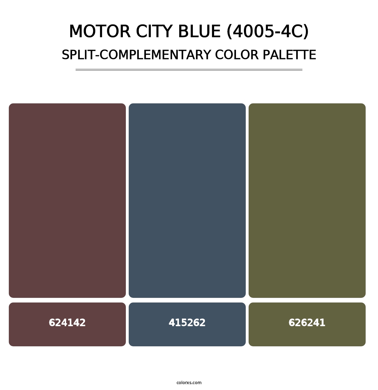 Motor City Blue (4005-4C) - Split-Complementary Color Palette
