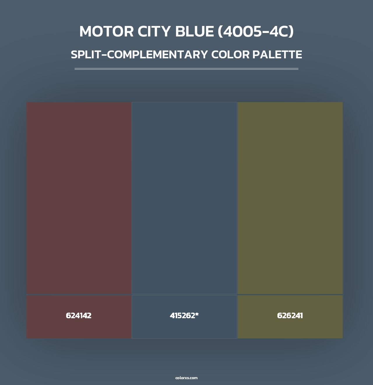 Motor City Blue (4005-4C) - Split-Complementary Color Palette