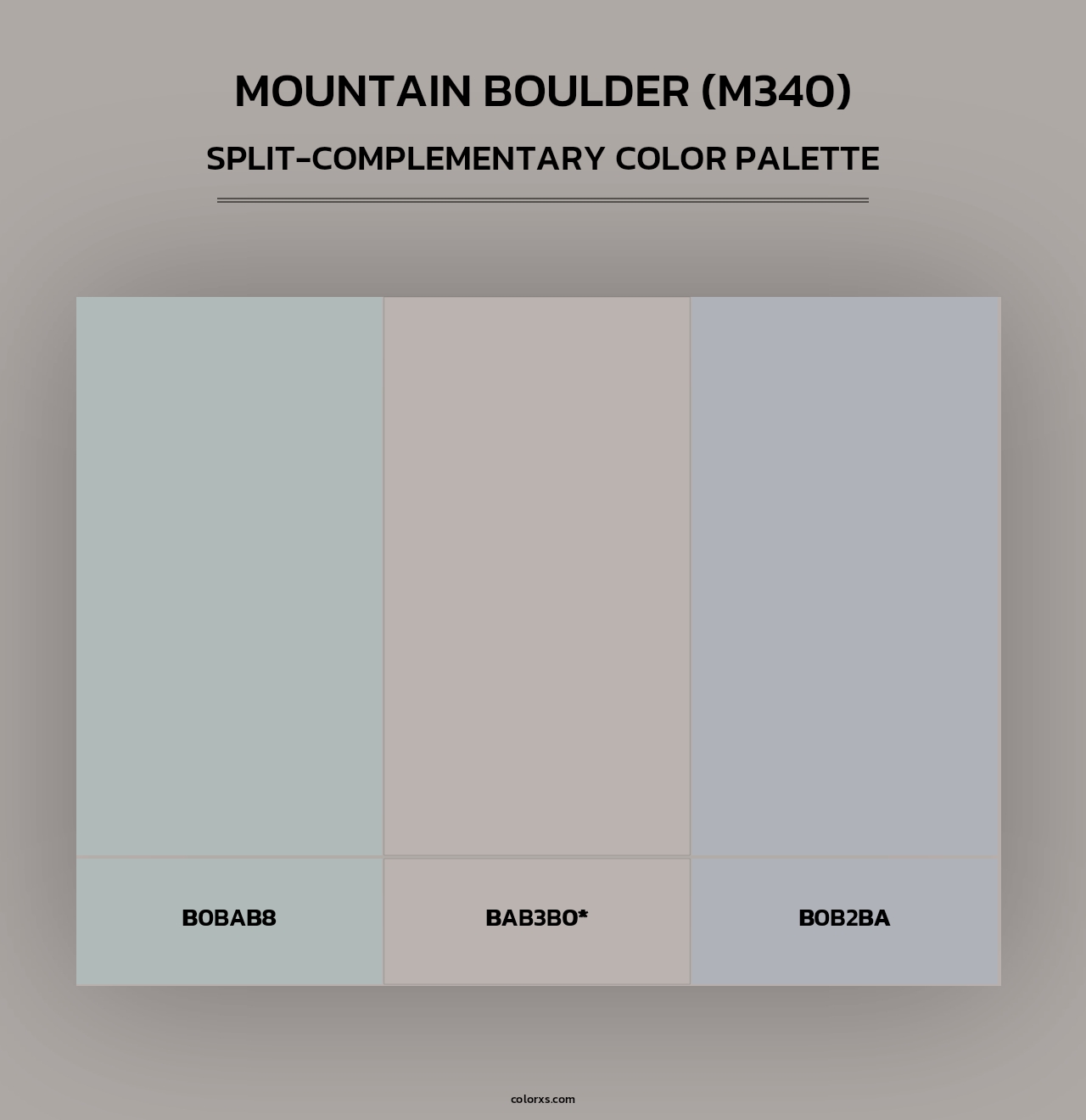 Mountain Boulder (M340) - Split-Complementary Color Palette