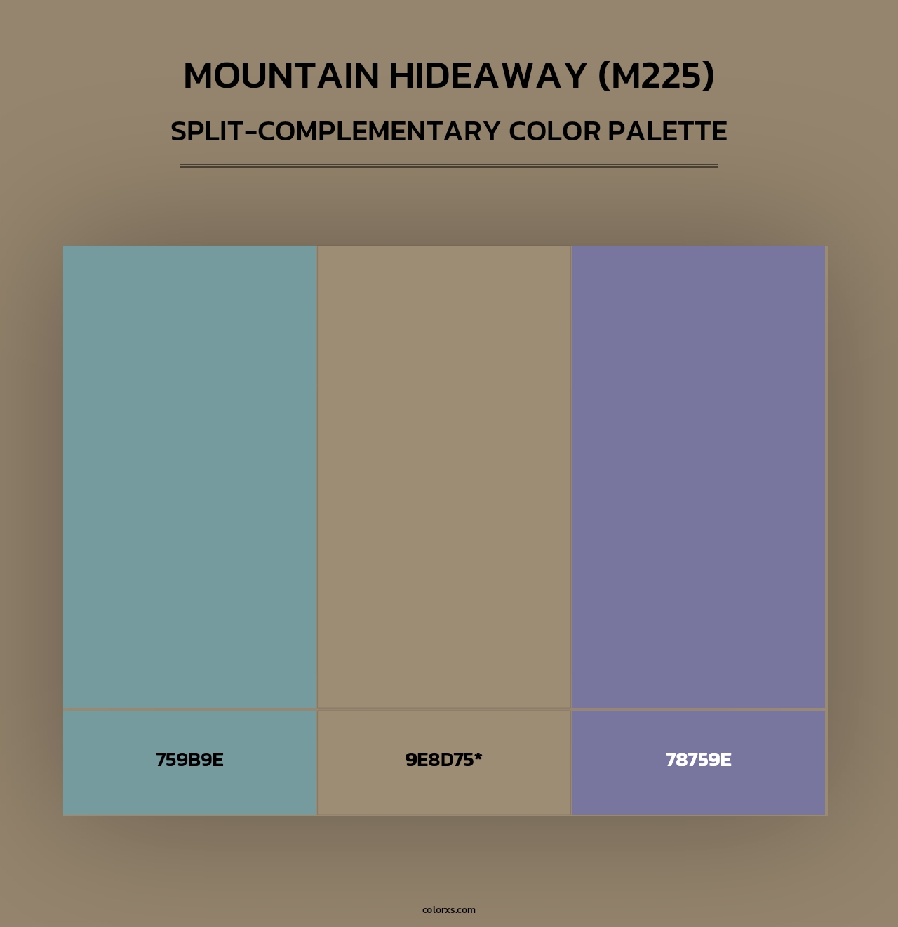 Mountain Hideaway (M225) - Split-Complementary Color Palette