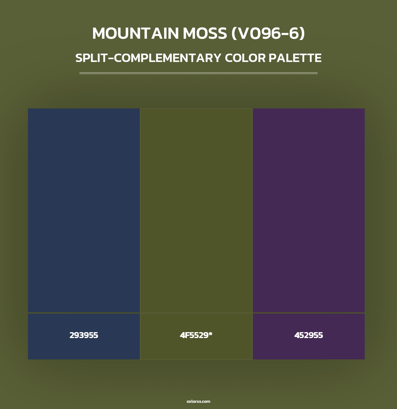 Mountain Moss (V096-6) - Split-Complementary Color Palette