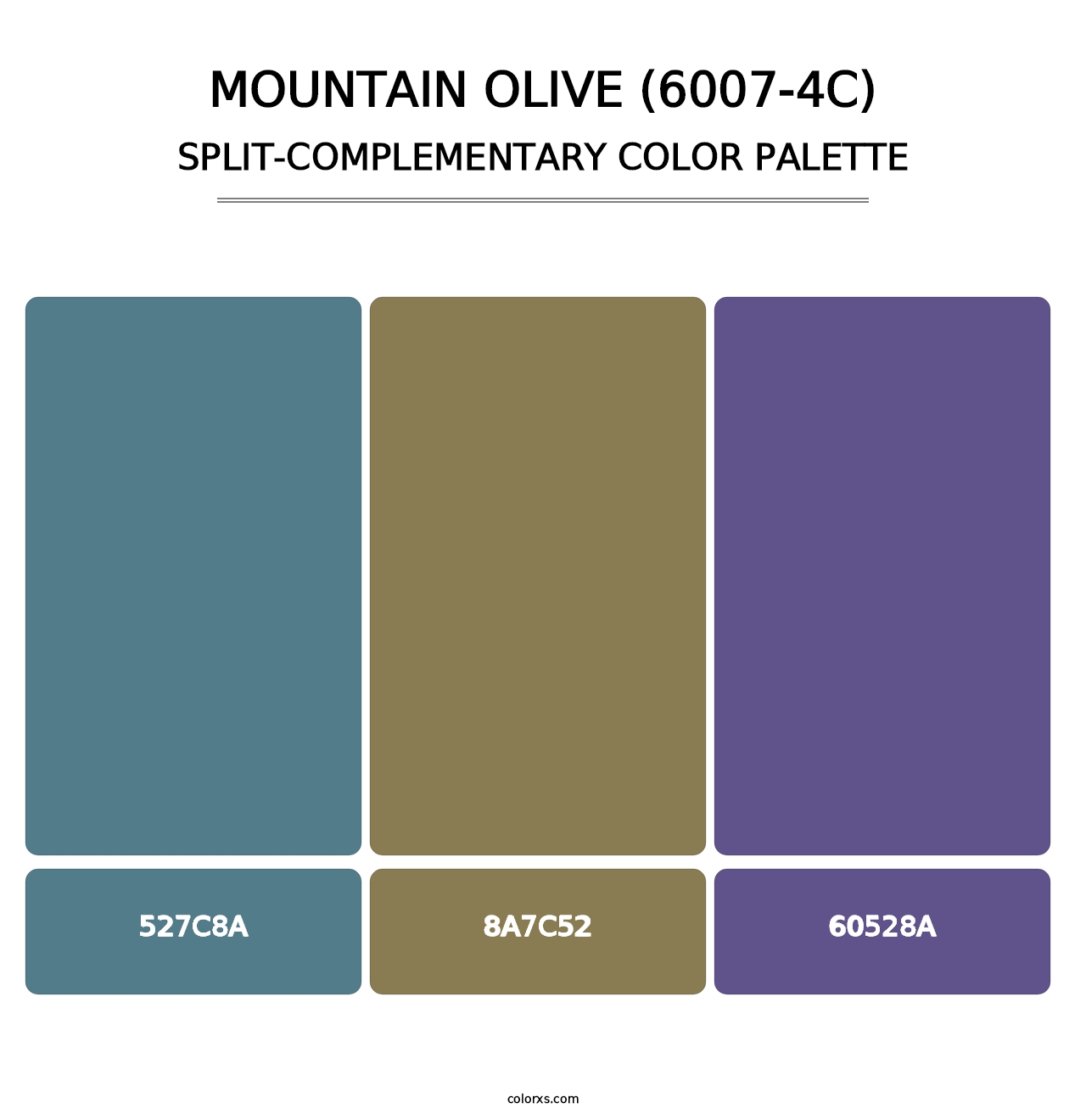 Mountain Olive (6007-4C) - Split-Complementary Color Palette