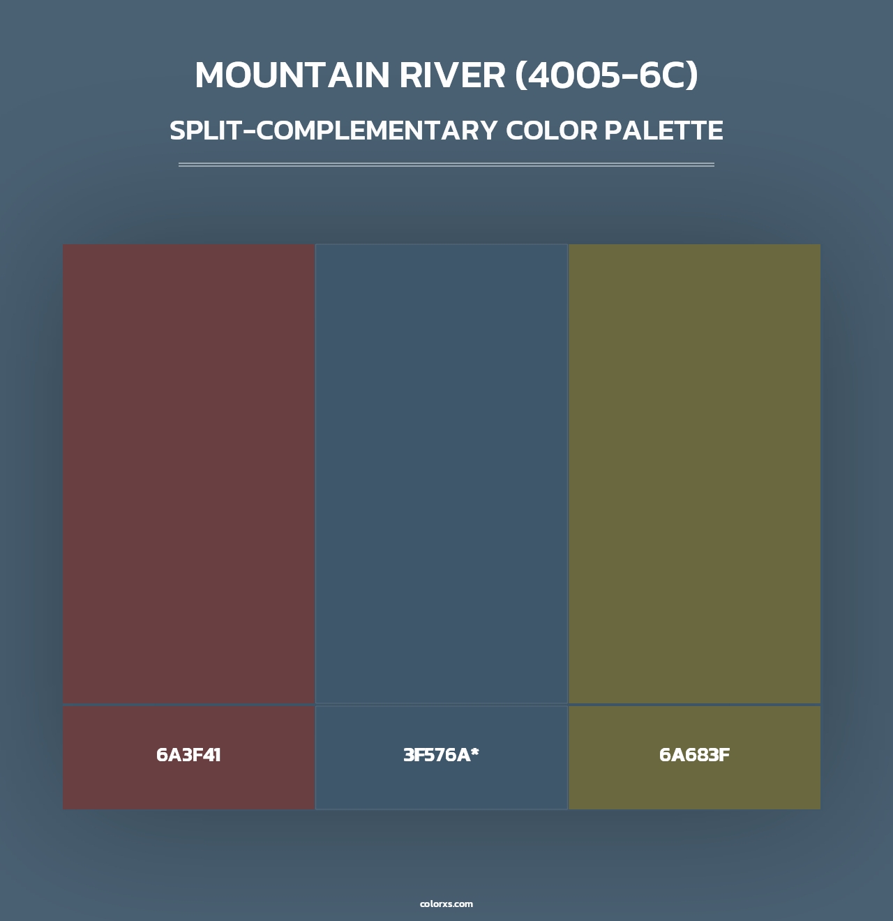 Mountain River (4005-6C) - Split-Complementary Color Palette