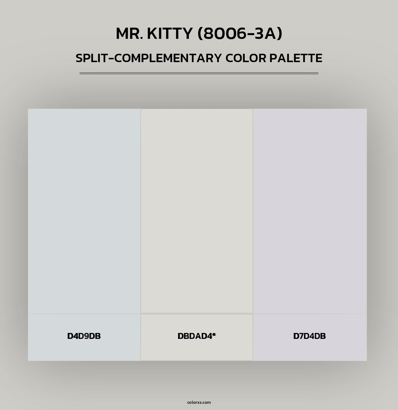 Mr. Kitty (8006-3A) - Split-Complementary Color Palette