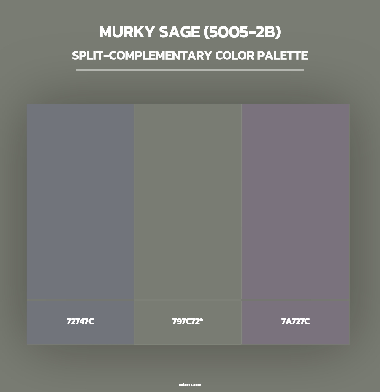 Murky Sage (5005-2B) - Split-Complementary Color Palette