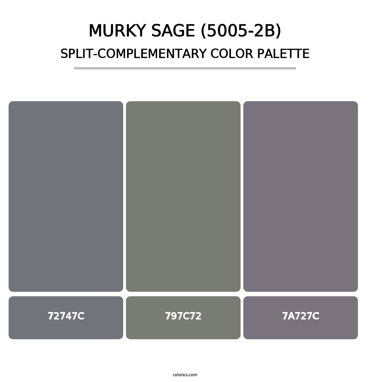 Murky Sage (5005-2B) - Split-Complementary Color Palette