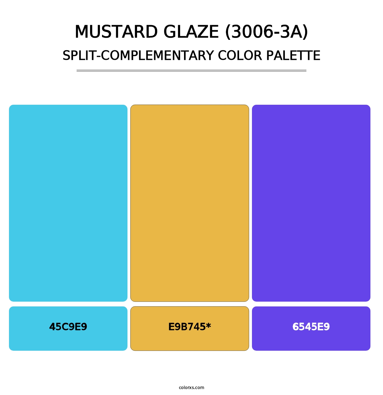 Mustard Glaze (3006-3A) - Split-Complementary Color Palette