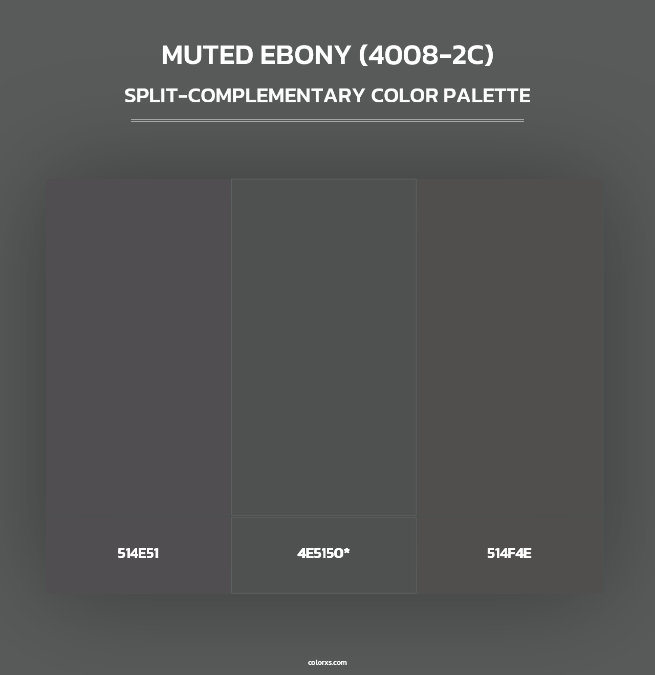 Muted Ebony (4008-2C) - Split-Complementary Color Palette