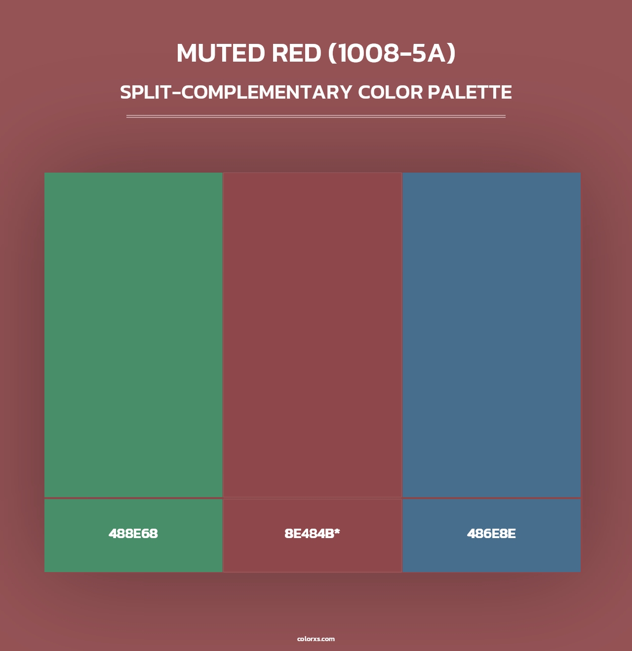 Muted Red (1008-5A) - Split-Complementary Color Palette