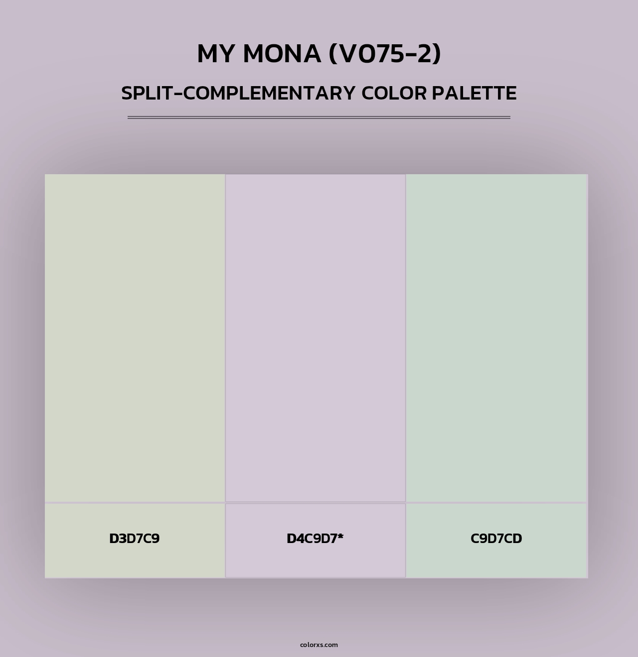 My Mona (V075-2) - Split-Complementary Color Palette