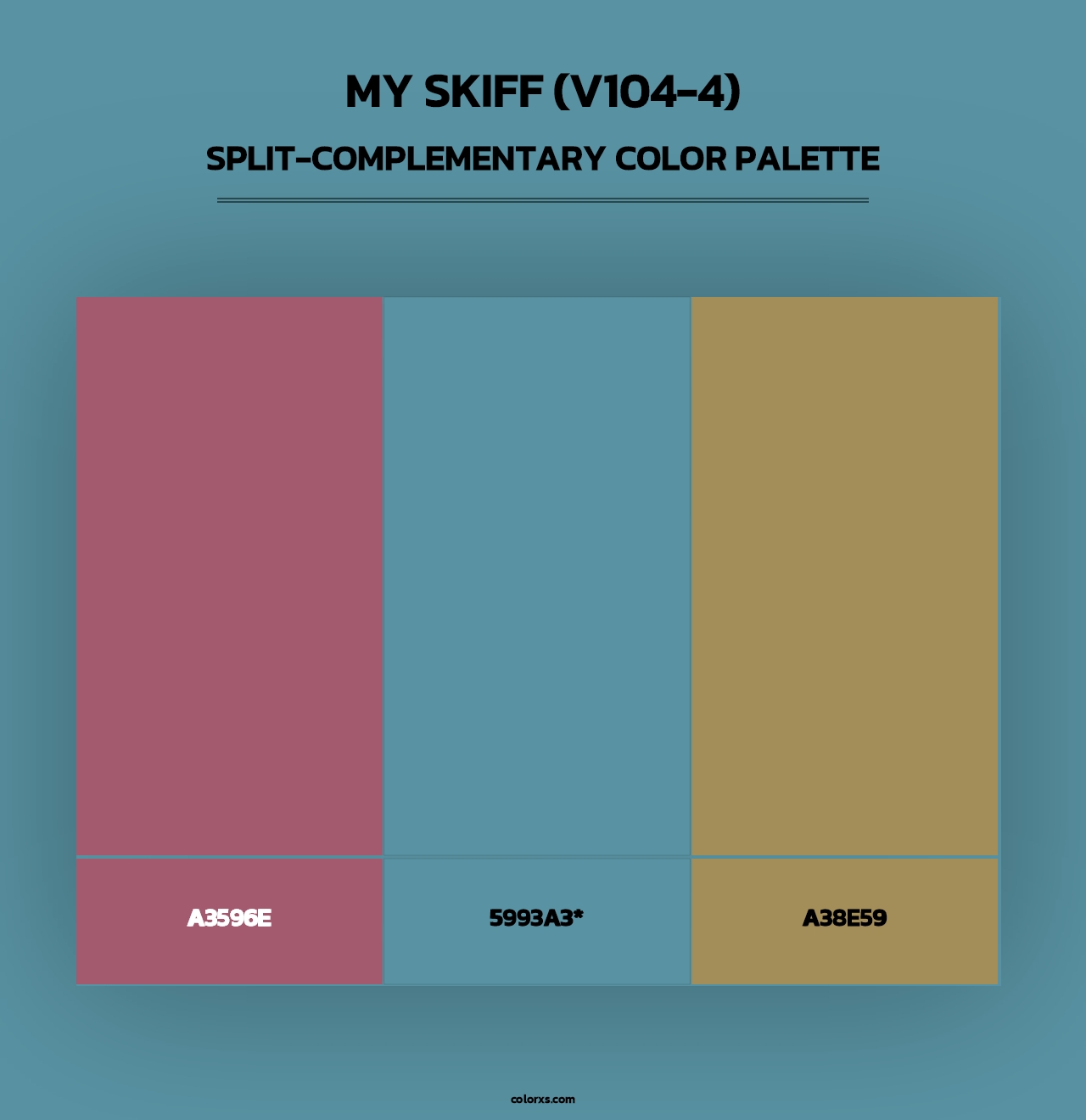 My Skiff (V104-4) - Split-Complementary Color Palette
