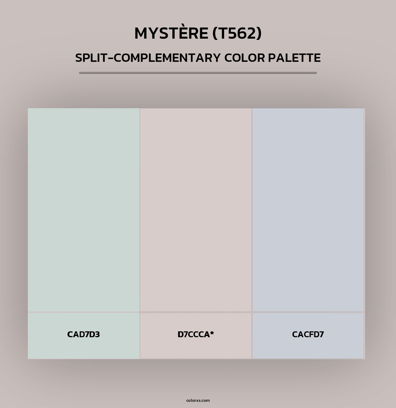 Mystère (T562) - Split-Complementary Color Palette