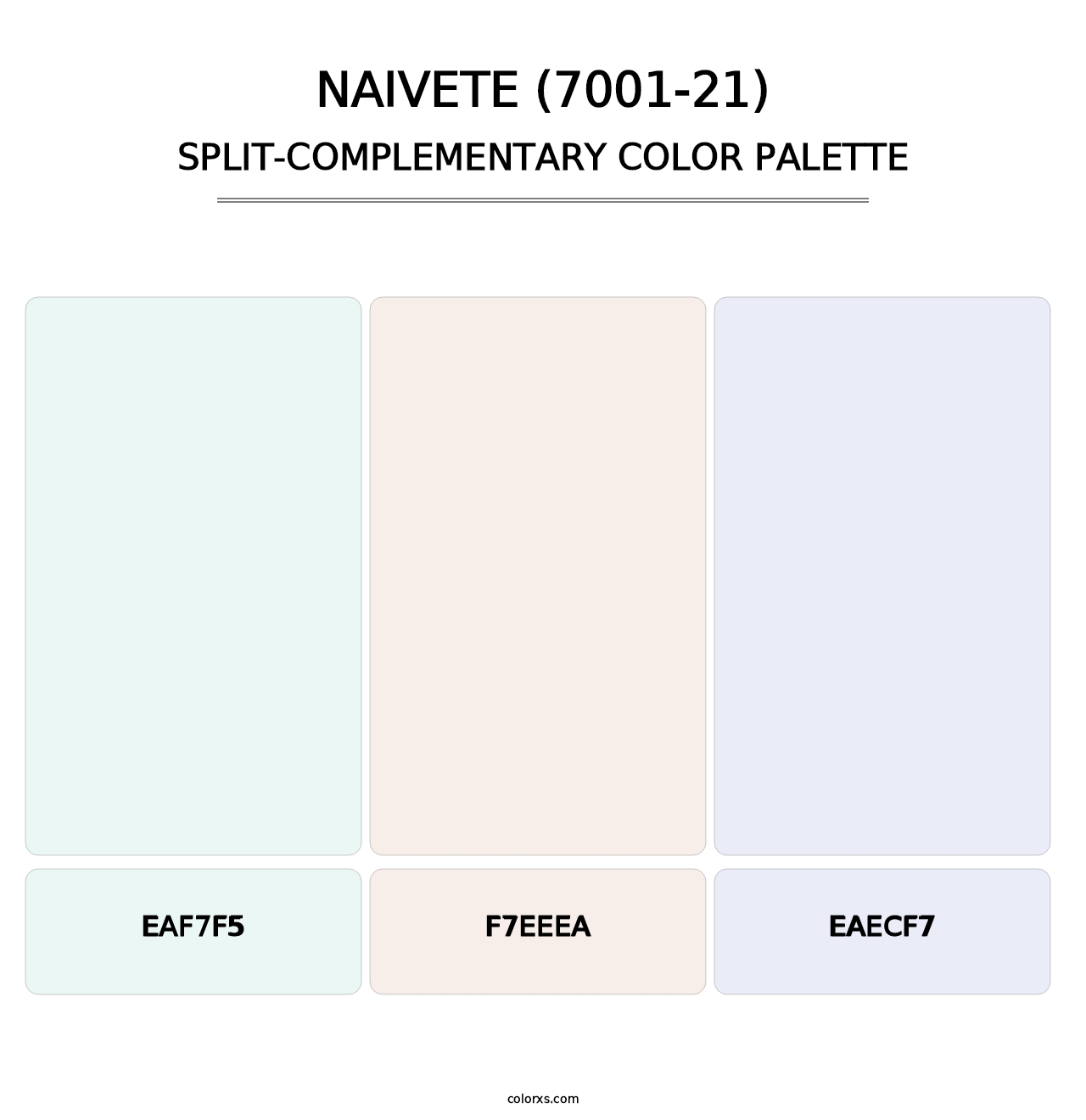 Naivete (7001-21) - Split-Complementary Color Palette
