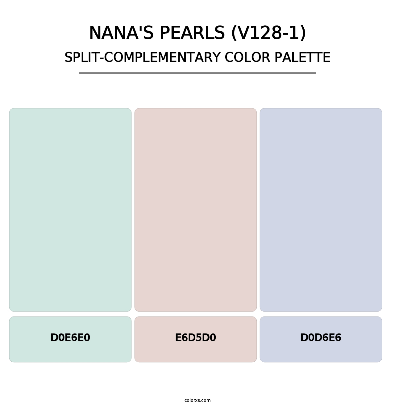 Nana's Pearls (V128-1) - Split-Complementary Color Palette