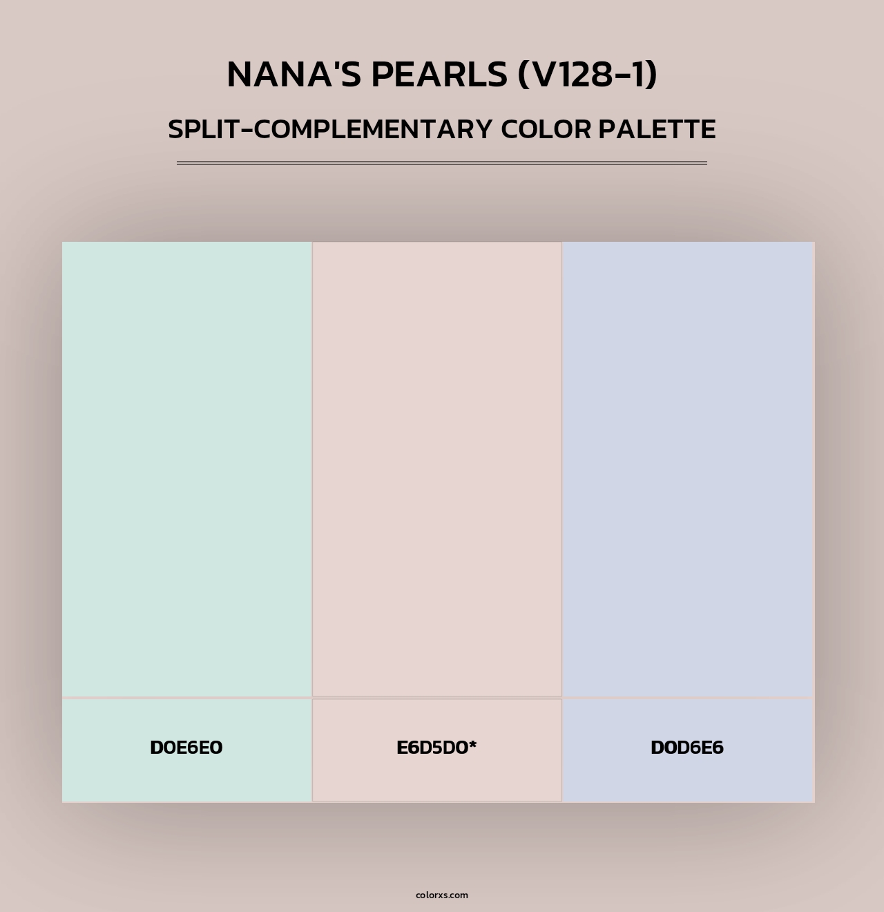 Nana's Pearls (V128-1) - Split-Complementary Color Palette