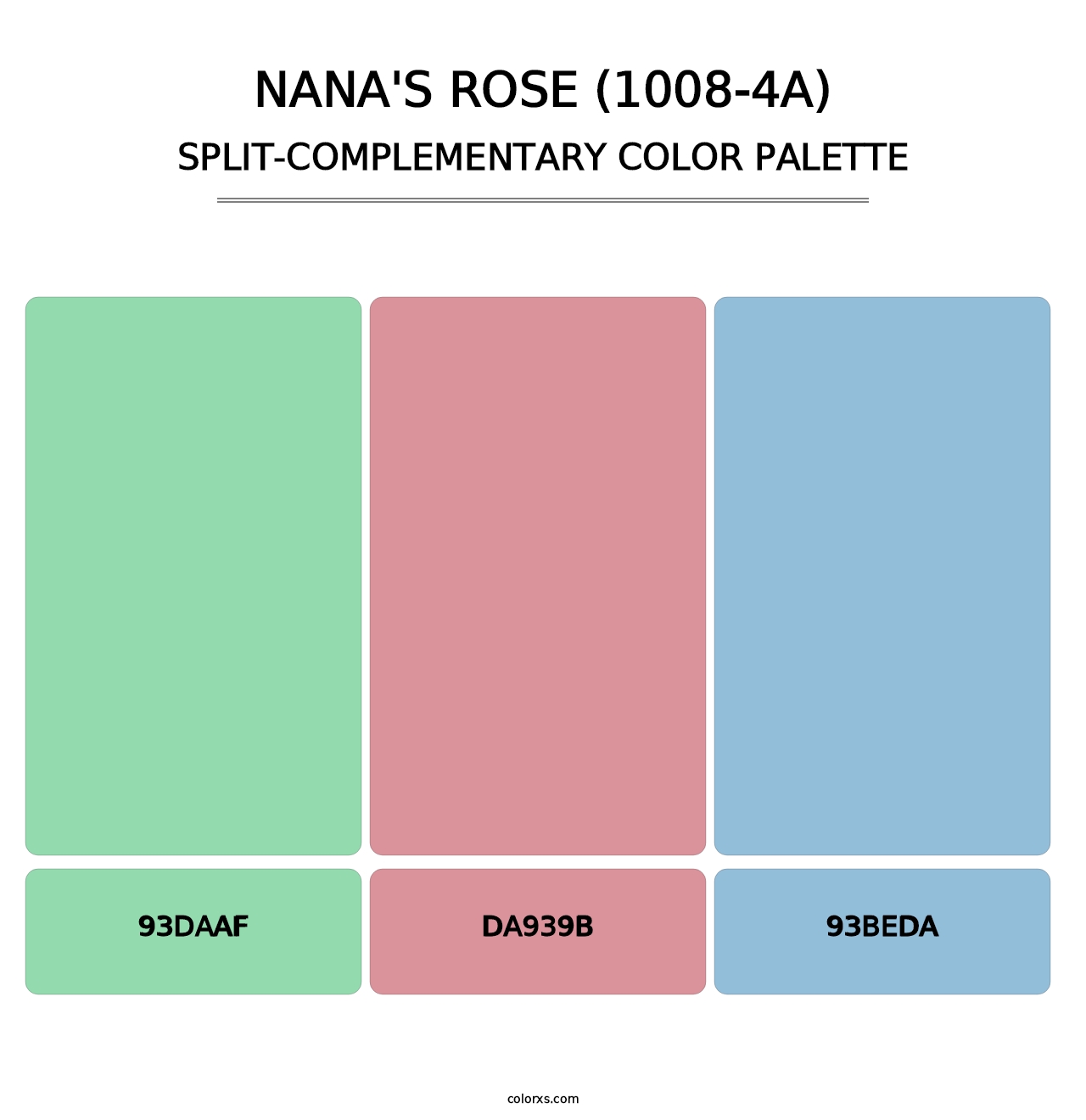 Nana's Rose (1008-4A) - Split-Complementary Color Palette