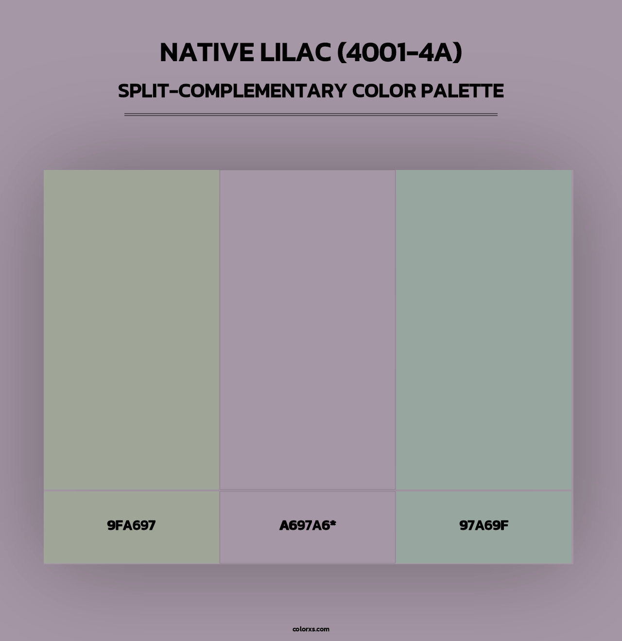 Native Lilac (4001-4A) - Split-Complementary Color Palette