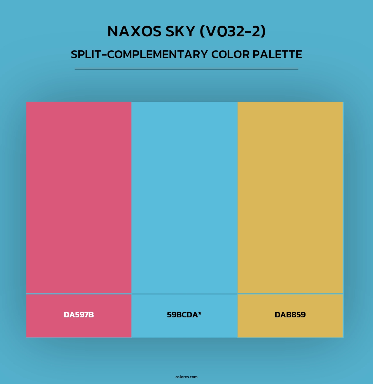 Naxos Sky (V032-2) - Split-Complementary Color Palette