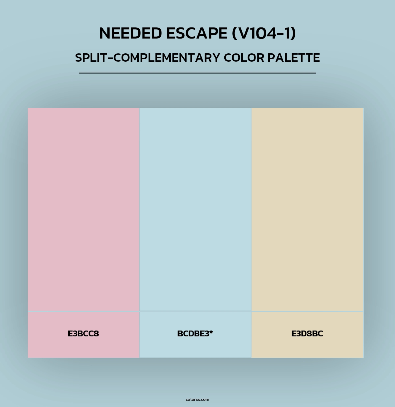Needed Escape (V104-1) - Split-Complementary Color Palette