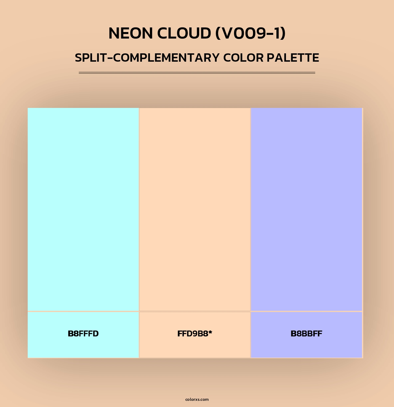 Neon Cloud (V009-1) - Split-Complementary Color Palette